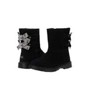 UGG Black Ankle Boots with Suede Texture Women Size 8